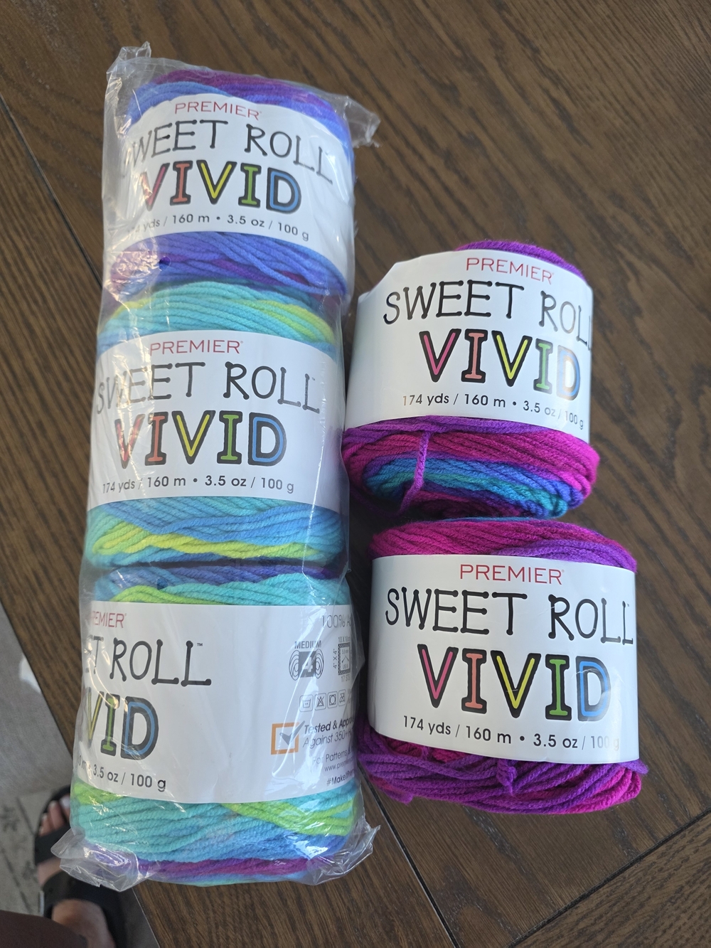 Premier Sweet Roll Vivid Multicolor Yarn - 5 Cakes